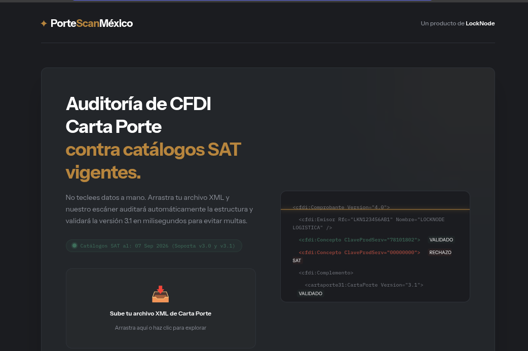 Dashboard de Validación XML PorteScan