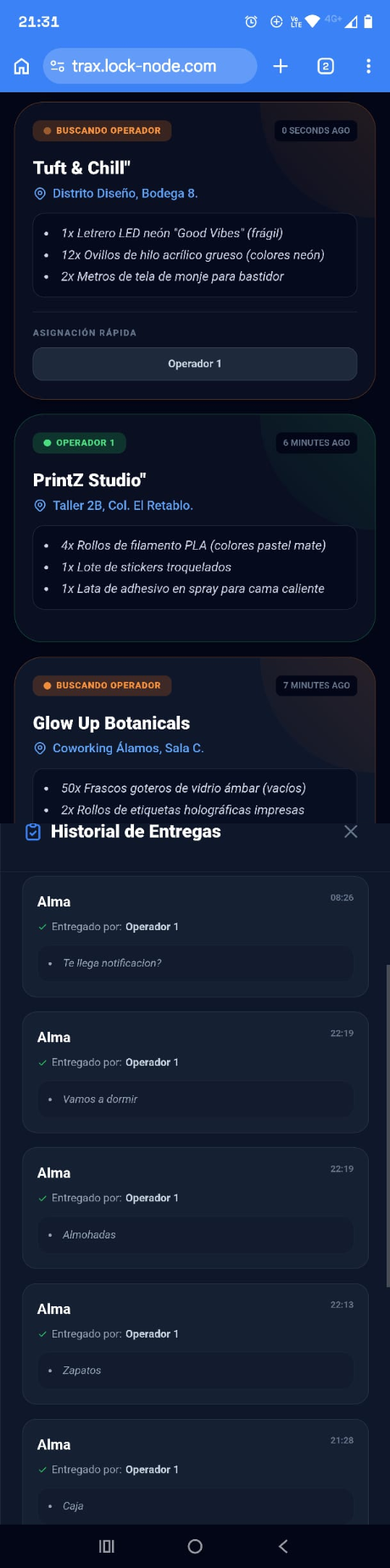 Operador Celular Tracking